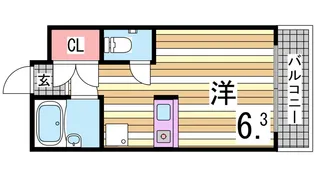 モンテメール学園前【4階】の間取り