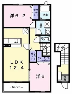 ラッフィナートカーサ七番館【2階】の間取り