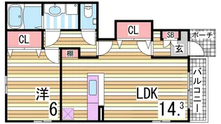 プロムナード【1階】の間取り