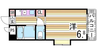 モンテメール仲田【2階】の間取り