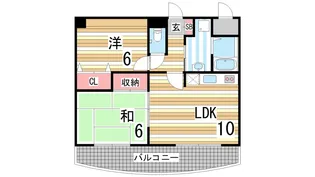 フェリスメンテ・狩口台【2階】の間取り