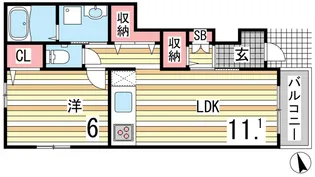 エステート上口【1階】の間取り