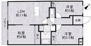 エスポワール西神戸【1階】の間取り
