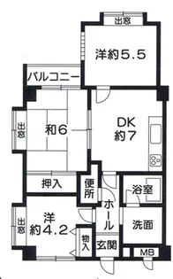 ベネフィス魚住Ⅱ【3階】の間取り
