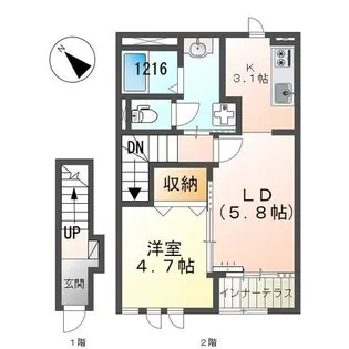 ユー ジュネス【2階】の間取り