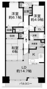 東急ドエル・アルス西明石コースト【4階】の間取り