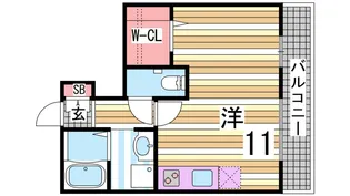 クレールベルヴィル立花 B棟【1階】の間取り