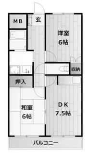 井上マンションII【2階】の間取り