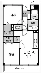 ビサイド大蔵谷【2階】の間取り