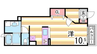 フラッツ NKT【1階】の間取り
