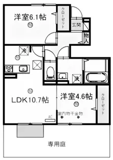 サンパティーク【1階】の間取り