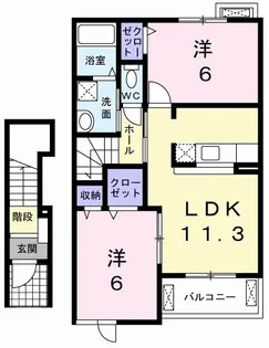 ミュートス【2階】の間取り