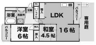 グリーンヒル名谷【3階】の間取り