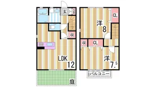 クレールカーサ【1階】の間取り