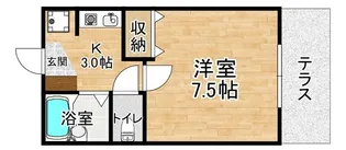 ジュネス・フォーション【1階】の間取り