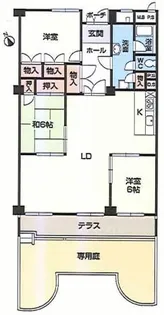 パラッシオ舞子【1階】の間取り