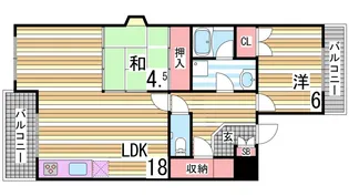 パークサイド名谷【4階】の間取り