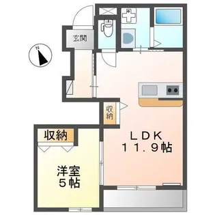 エスポワールミニオンⅡ【1階】の間取り
