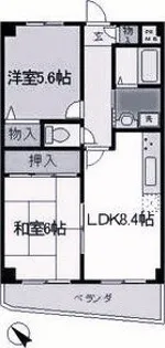 中西駅前ビル【5階】の間取り