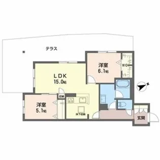カーサ ピノ 5【1階】の間取り