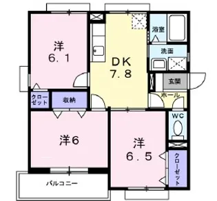 パークウエストII【1階】の間取り