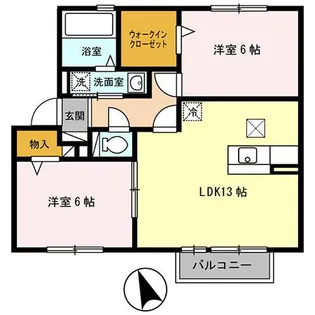 ヴィ ボヌール【2階】の間取り