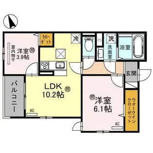 Bonheur明石【1階】の間取り