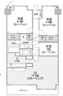 東急ドエルアルス明石エスタシア【12階】の間取り