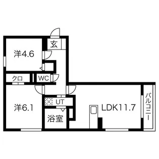 Villa le Euphoria AKASHI・OKUBOCHO【2階】の間取り