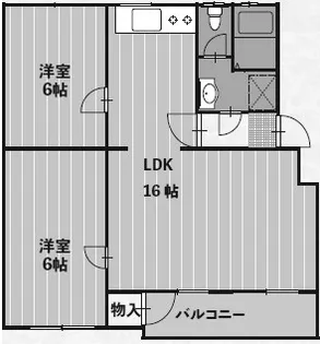 高倉台10団地44号棟【5階】の間取り