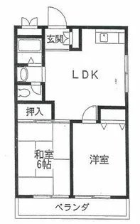 明政ハイツ【3階】の間取り