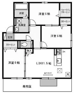 ECO SOLEIL A棟【1階】の間取り