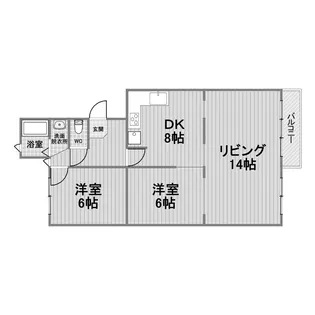 垂水高丸住宅4号棟【5階】の間取り