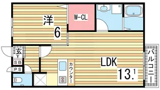 ガーデンコート車【2階】の間取り