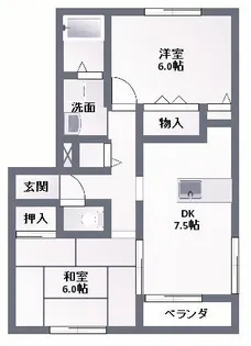 フローラ立花【2階】の間取り