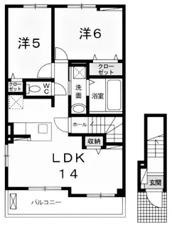 デュオ ルーチェII【2階】の間取り