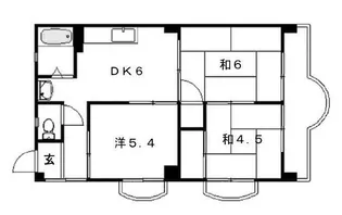 明不マンション太寺【2階】の間取り
