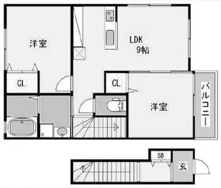 ブルージュ明石【2階】の間取り