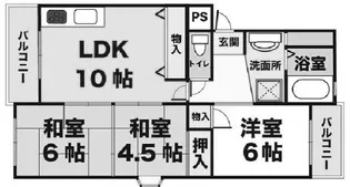 メゾン大津和【3階】の間取り
