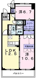 コミュノーテ半右衛門【4階】の間取り