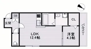 フォルモント須磨【1階】の間取り