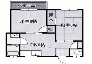 フラット松江【1階】の間取り