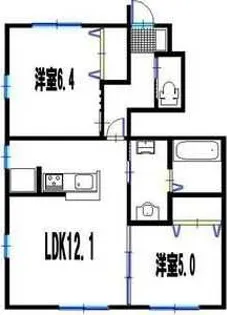 クオーレⅡ【1階】の間取り