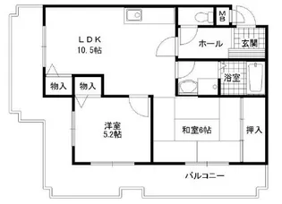 ドムールコスモス美山台【2階】の間取り