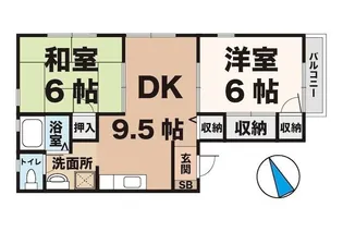 クレール吉川【1階】の間取り