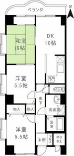 ストレイトビューハマ【5階】の間取り