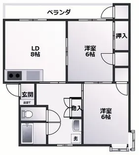 シャーロン【1階】の間取り