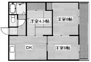 サンフォーブルふじ【1階】の間取り