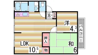 サンビレッジ竹内D棟【2階】の間取り
