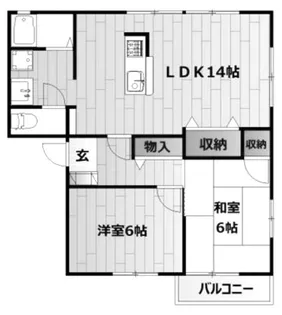 メゾン・ドゥ・ヴェール【1階】の間取り